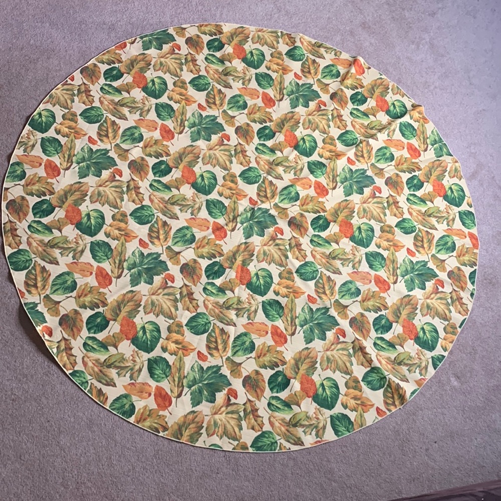 Vintage round FALL tablecloth